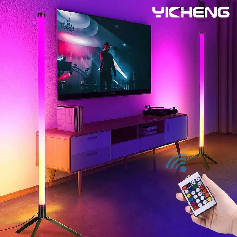 103CM RGB LED Floor Lamp Smart Remote Control Modern Corner Floor Lamp Atmospheric Standing Stand Light Christmas Decor Lighting M251119