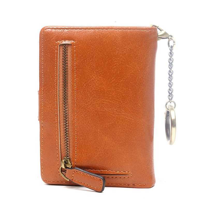 Fashion Leather Wallet For Women Retro Short Bifold Female Purse With Detachable Credit Card Holder Key Chain Zipper Coin PocketT251119