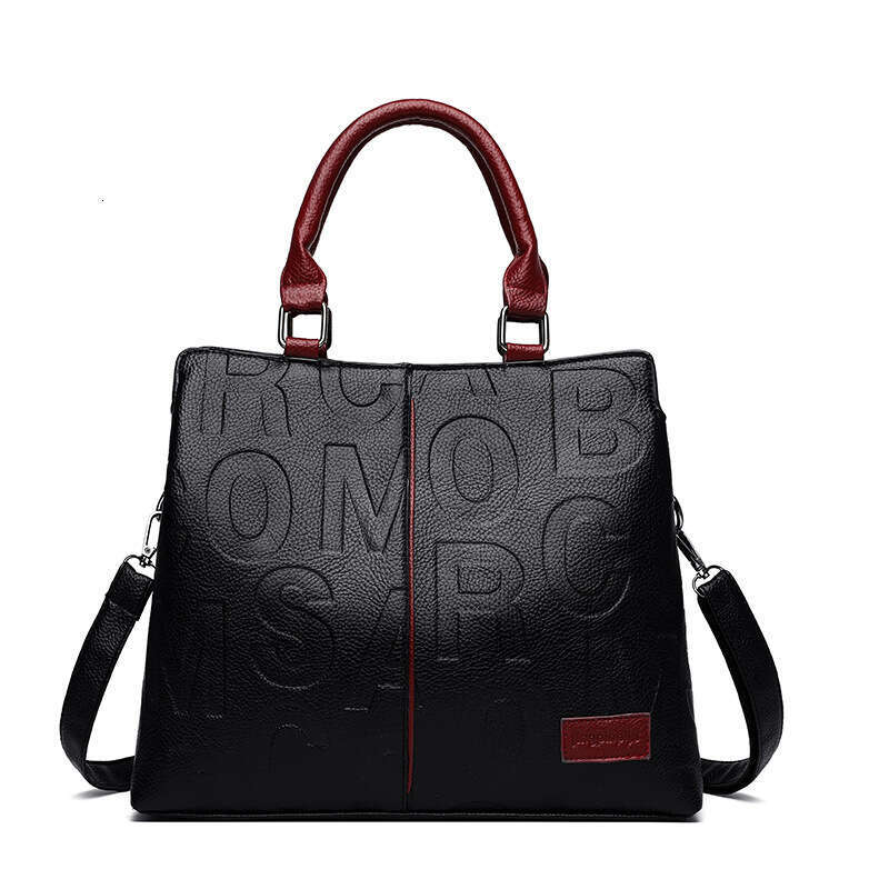 2025 new summer handbag for outdoor crossbody, large capacity tote soft leather embossed shoulder bag, women's bag