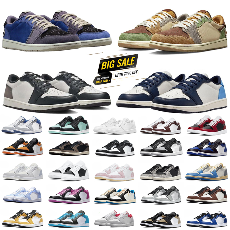 1s low Basketball shoes Mens Brown Golf Olive Dark Wolf Grey Black Pine Green Bred Toe Unc Womens outdoor sports mens trainers sneakers chaussures 36-46