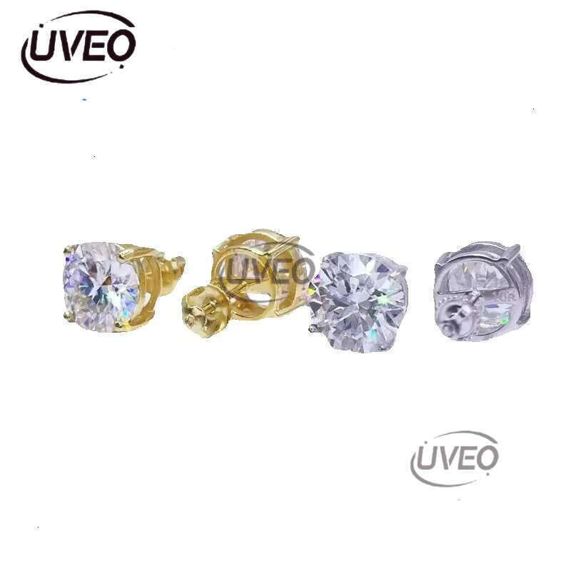 Screwback earring 3mm-10mm piercing jewelry 4 prongs set CVD HPHT lab grown stud in VVS Elegant Dazzg