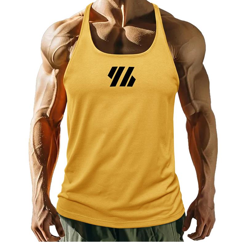 XXXL Mens Cotton Tank Tops Gym Fitness Muscle Sleeveless Shirt Male Printing Undershirt Basketball Bodybuilding Sports Vest Running Training Tops