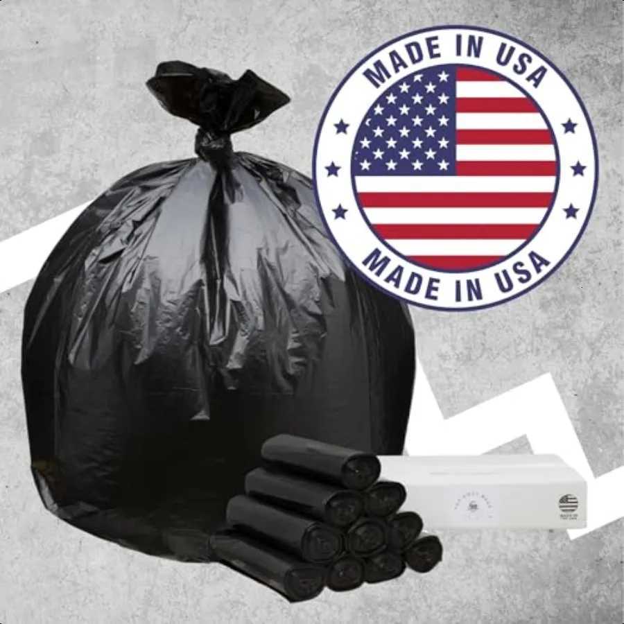 45 Gallon Garbage Trash Bag 40X46 15 Mil Black 100 Count Can Liner Bulk 40 Gallon 41 Gallon 42 Gallon 43 Gallon 44 Gallon Made C251119