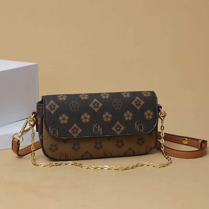 French style small bag European and American fashion print retro high-end versatile temperament single shoulder crossbody bagW251119