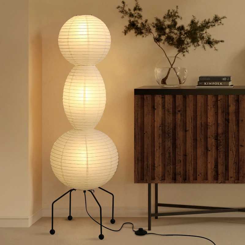 Noguchi Paper Floor Lamp Atmosphere Designer Rice Paper Bedroom Living Room Hotel Homestay Wabi-sabi Corner Floor Lamp M251119