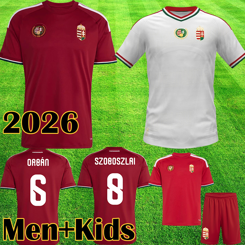 2026 Season World Cup Hungary Soccer Jersey Soccer Gear Men's and Kids' Sets SZOBOSZLAI KERKEZ SALLAI ORBAN