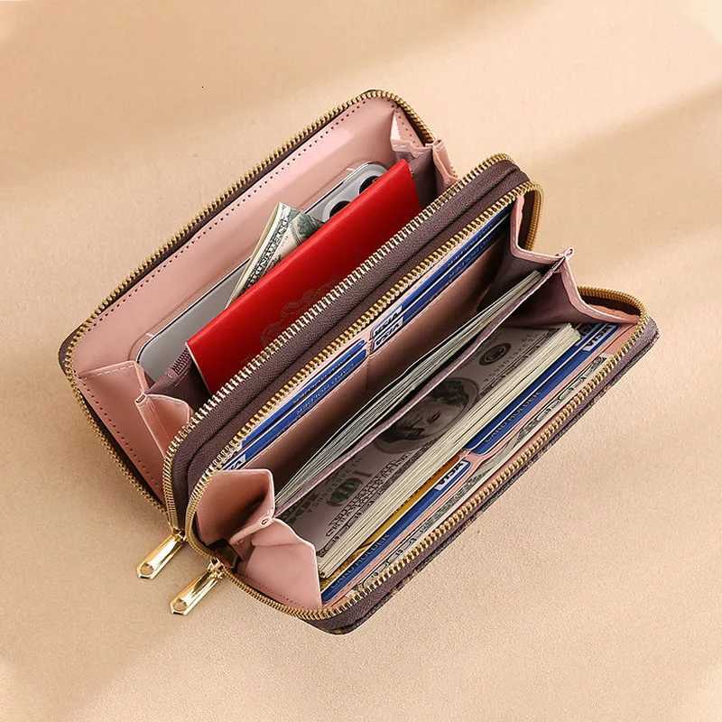 Wallet Womens Long Handbag Purse New Fashion Large Capacity Double Zipper Mobile Phone Bags Cards Holder Printing Clutch BagW251119