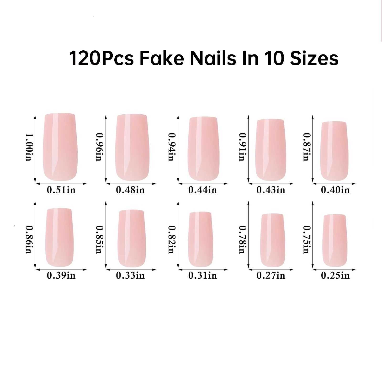120Pcs Jelly Pink Press On Nails Square Medium Fake Nails Full Coverage Artificial Fake Nails Acrylic Nails For Women GirlsT251118T251119