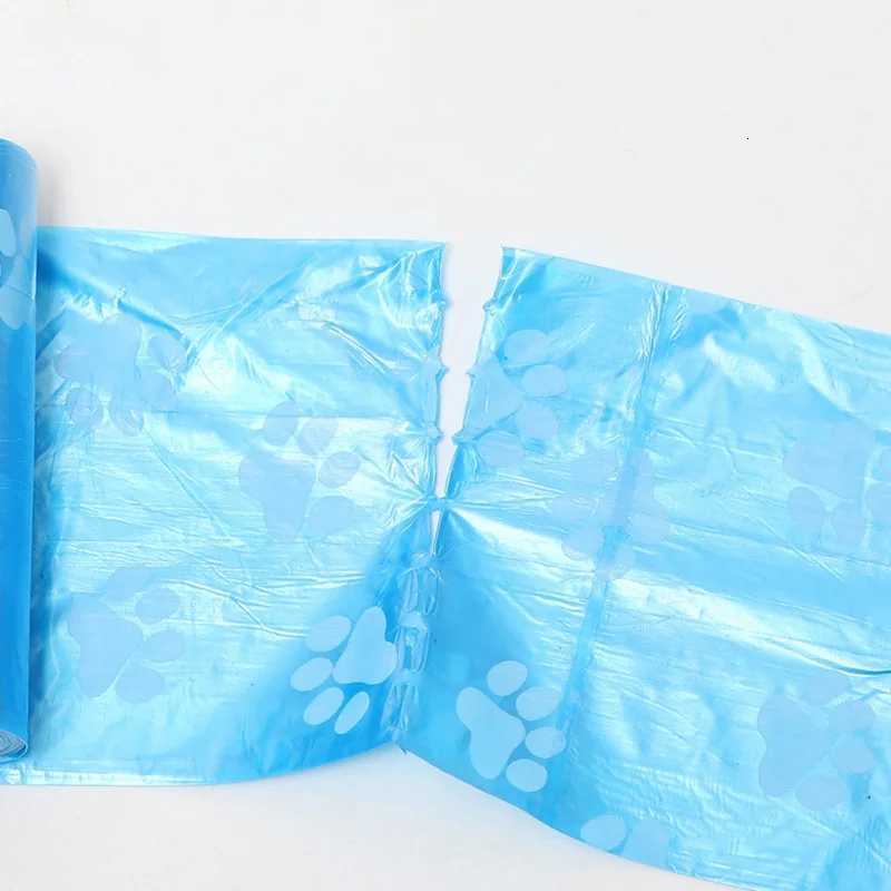 15 Bags Per Roll PE Dog Poop Bags Paw Print Pets Dogs Accessories for Dogs Cats Mascotas Products bolsas caca perro undefined C251119