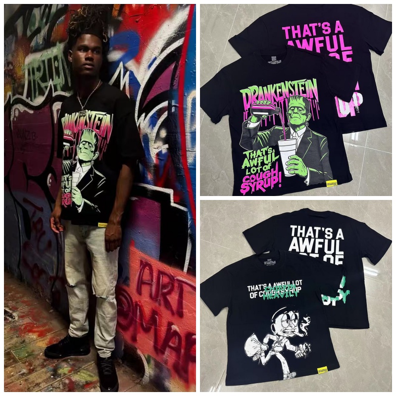 alocs men shirt awful lot of caugh syrup shirt designer t shirt summer men t shirt fashion street shirts graphic tee y2k shirt hip hop shirts s--xl