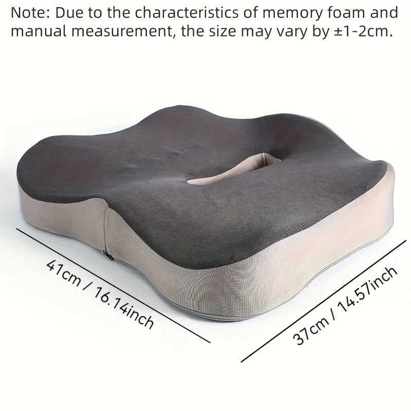 Memory foam seat cushion with a central groove ergonomic pressure padM251119