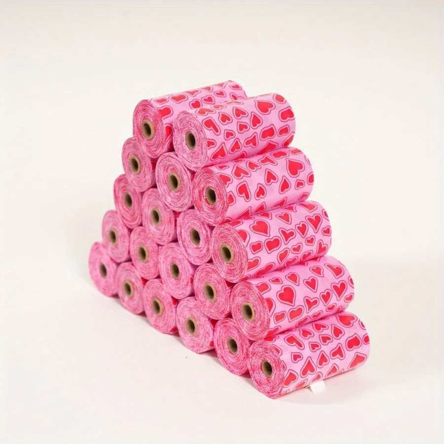 150pcs 10 Rolls Dog Poop Bags Plastic Waste Bags for Small Dogs Pet Feces Outdoor Walking Travel Mixed Colors Paw Print Style C251119