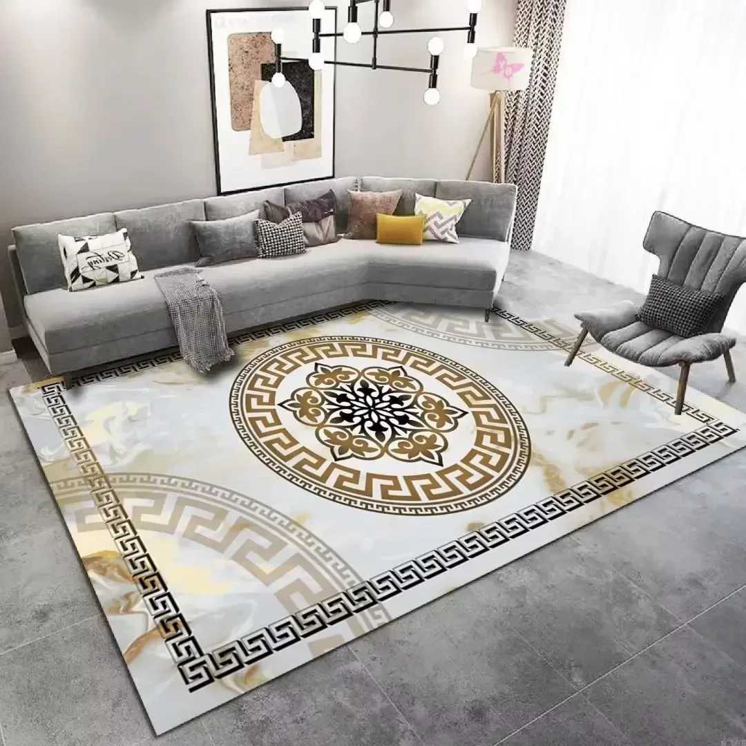 Luxury Rugs and Carpets for Living Room Decoration Elastic Mat Bedroom Carpet Home Decor Non Slip Floor Mats Machine Washable L251119