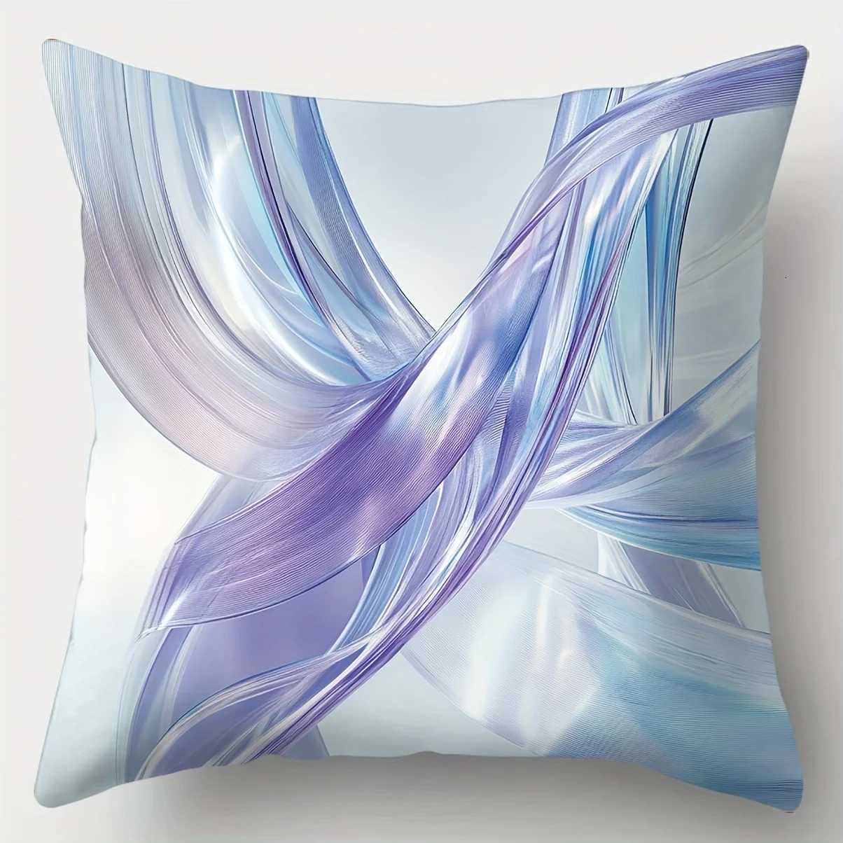 -4pcs Set of Printed cases with Wavy Lines and Contemporary Style Machine Washable Polyester Composition Suitable for VM251119