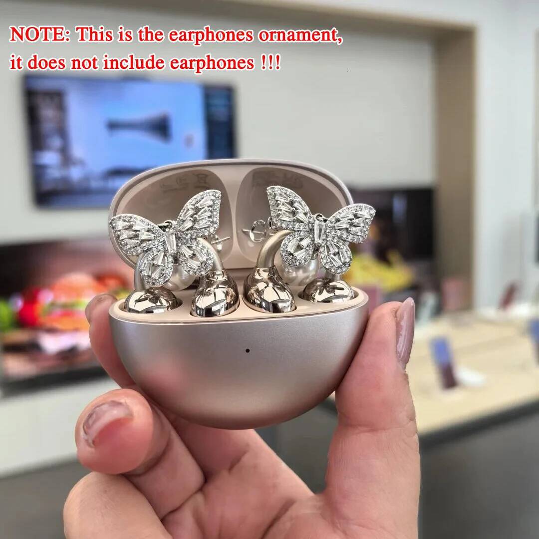 2025 New Customizable Flash Diamond Ear-Clip Accessories Zircon Earphone Charms OWS Earbuds Fashion Jewelry Gift For Women