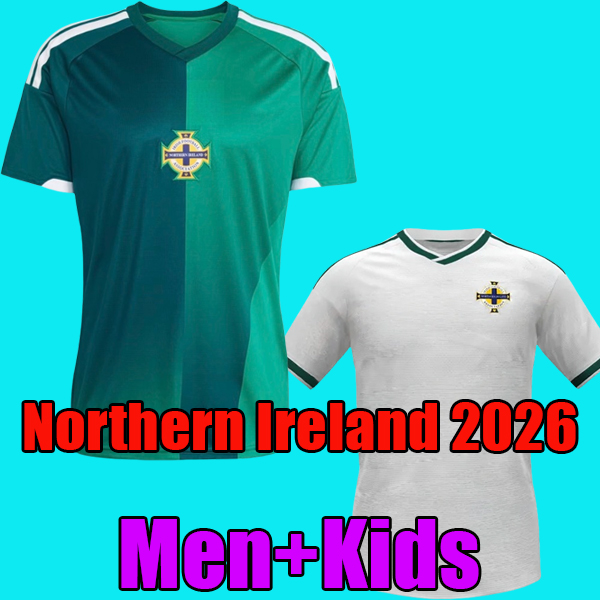 Northern Ireland jersey 2026 World Cup Mens Home away uniform Fans player soccer jerseys men kids set football shirts green