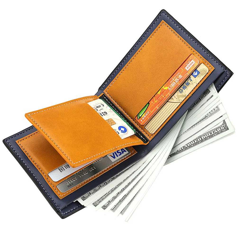Mens Wallet PU Leather Business Casual Multi-Card Slot Foldable Multi-Function Wallet with Lychee TextureT251119