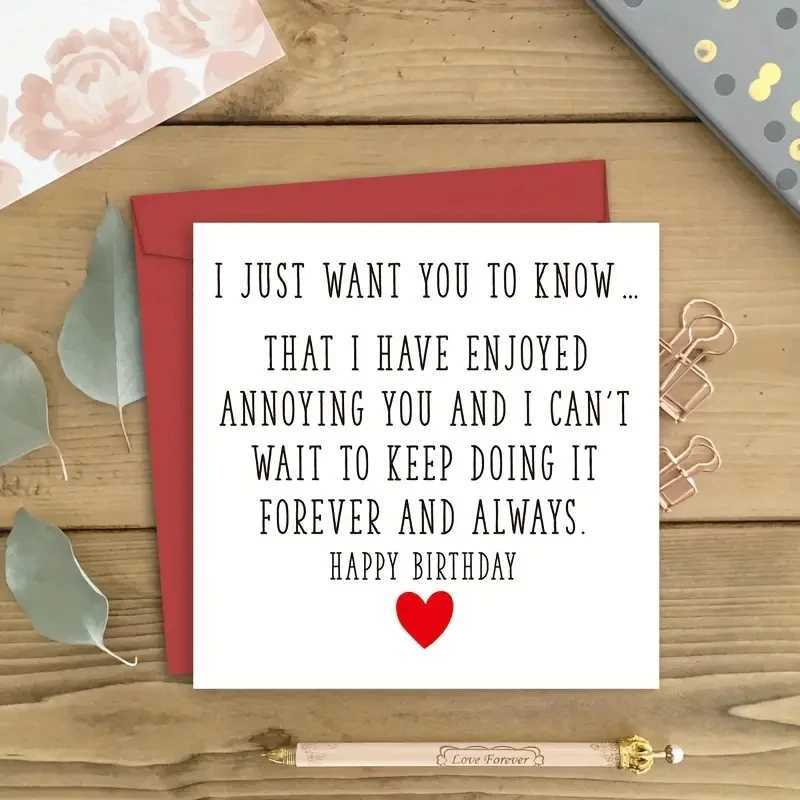 1 pc Show Your Love with the Perfect CardRomantic Birthday Anniversary Cards - for Your Husband Wife Boyfriend or Girl G251119