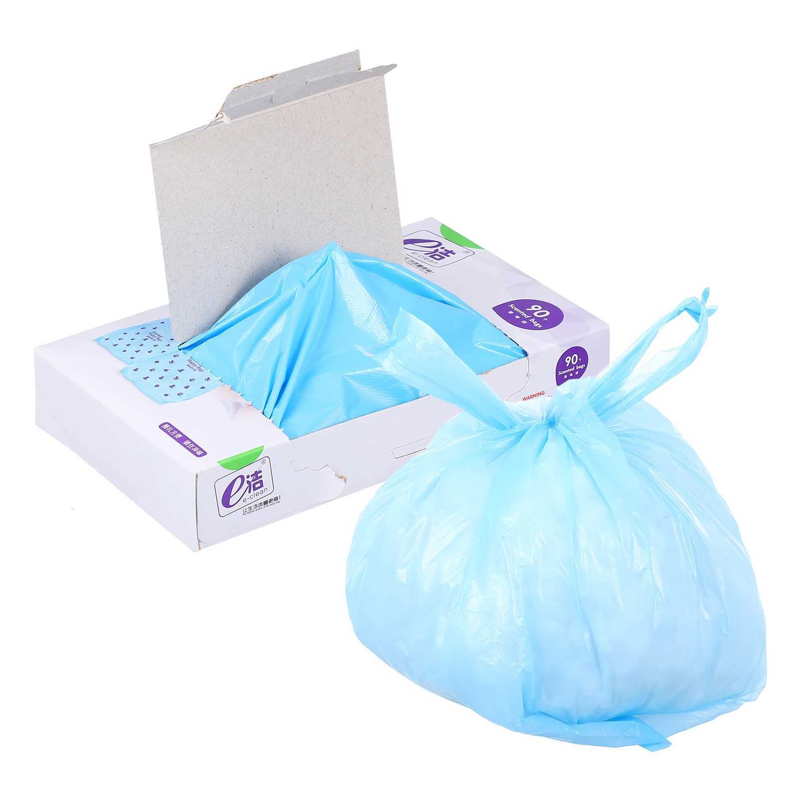 90pcs/Box Disposable Trash Bags Fragrance Diaper Scented Nappy Bags Nappy Sack Collection Bag Vest Bag Boxed Pull-Out Type C251119