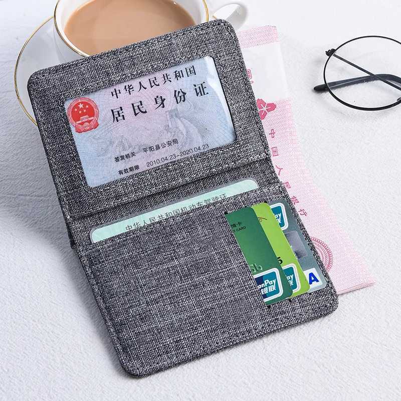 2024 New Canvas Men Wallet Card Holder MenS Purse Coin Pouch Id Card Holder Short Credit Card Holder Slim Wallet Money ClipT251119
