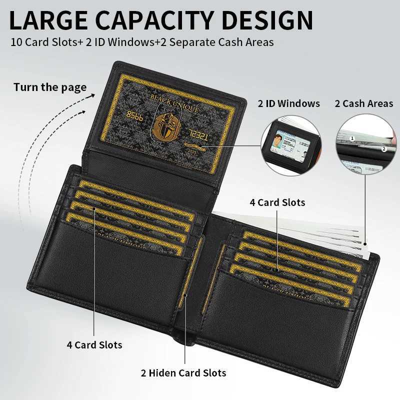 Mens Wallet 2025 New Arrival Genuine Leather Large Capacity Zipper Wallet Card Holder Integrated Ultra-Thin WalletT251119