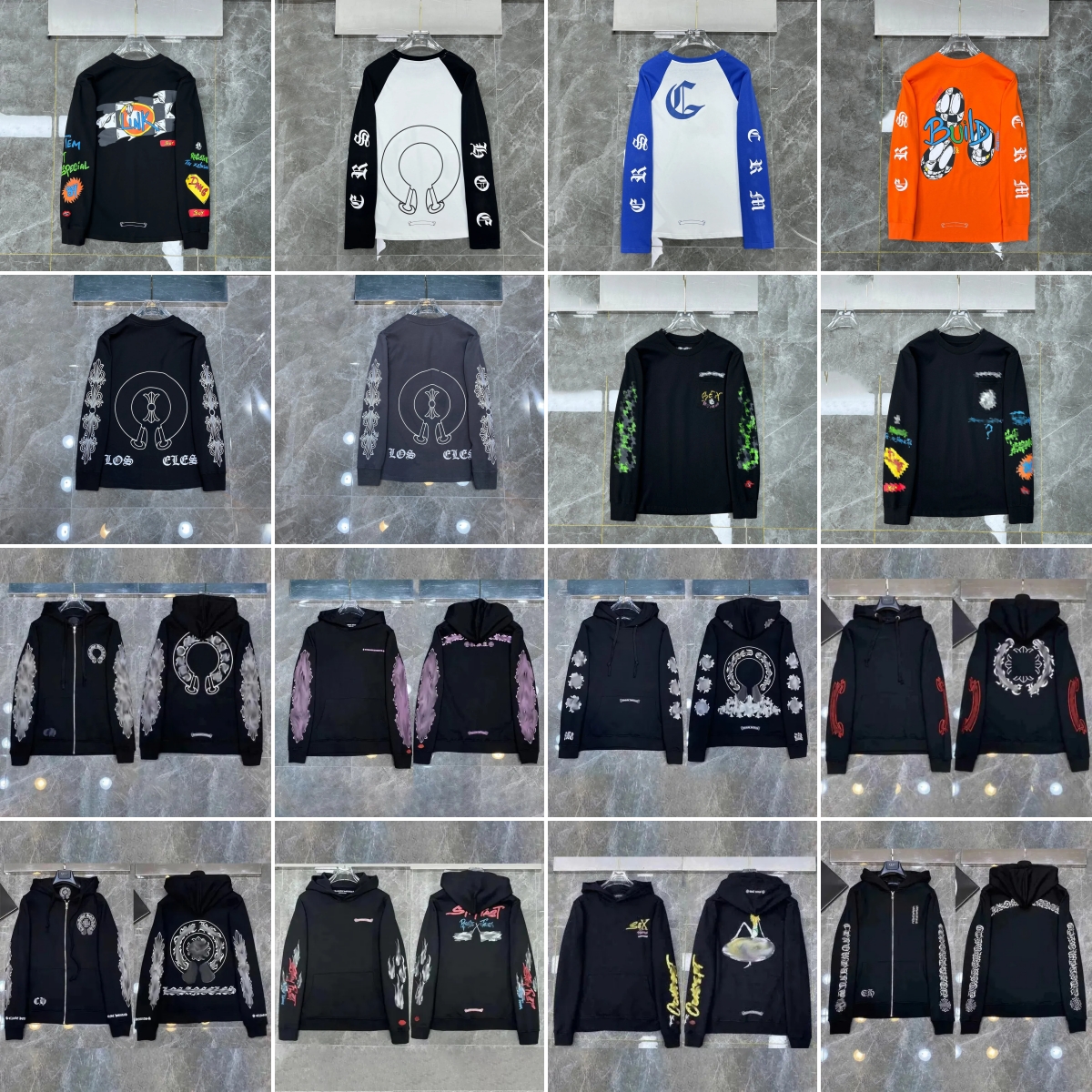 chrome designer hoodies mens zip up jackets sweatshirts cotton men hoodie high quality pullover long sleeves letter print cross hooded tops