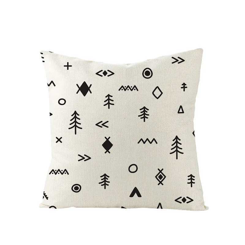 Black and white geometry throw covers with digital printing of short plush fabric Car-shaped sofa cushion Home decorM251119