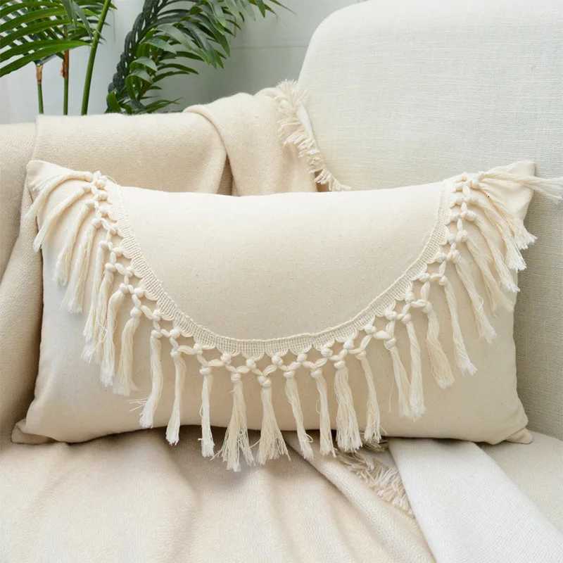 Cross-border Bohemian Moroccan cotton and linen fringed cover ins sofa cushion coverM251119