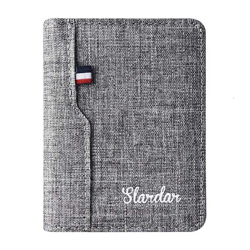 2024 New Canvas Men Wallet Card Holder MenS Purse Coin Pouch Id Card Holder Short Credit Card Holder Slim Wallet Money ClipT251119