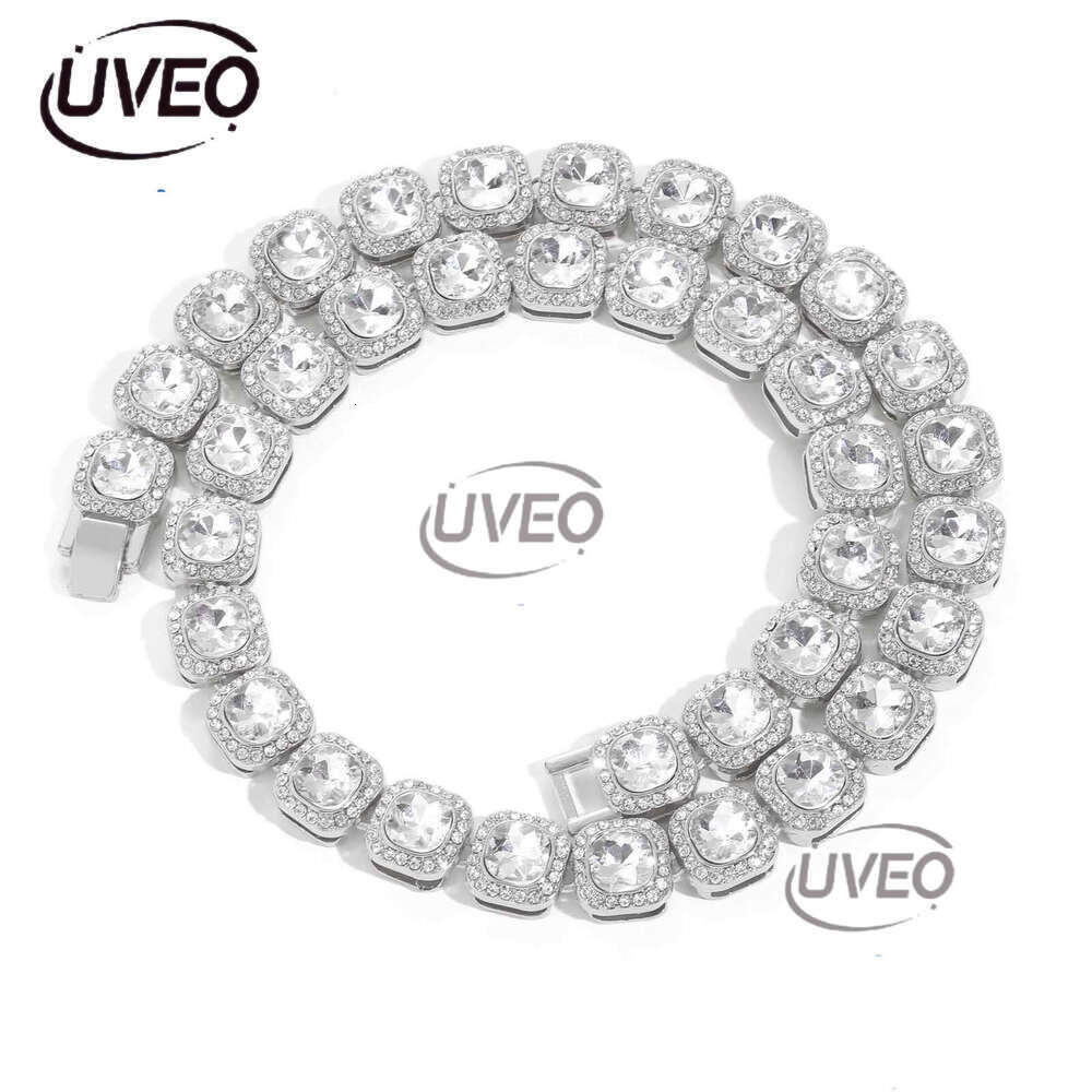 Luxury designer Hip Hop 13mm Choker Set with Cuban Chain Hip Hop Ice Out VVS Moissanite Necklace Bracelet with free shipping