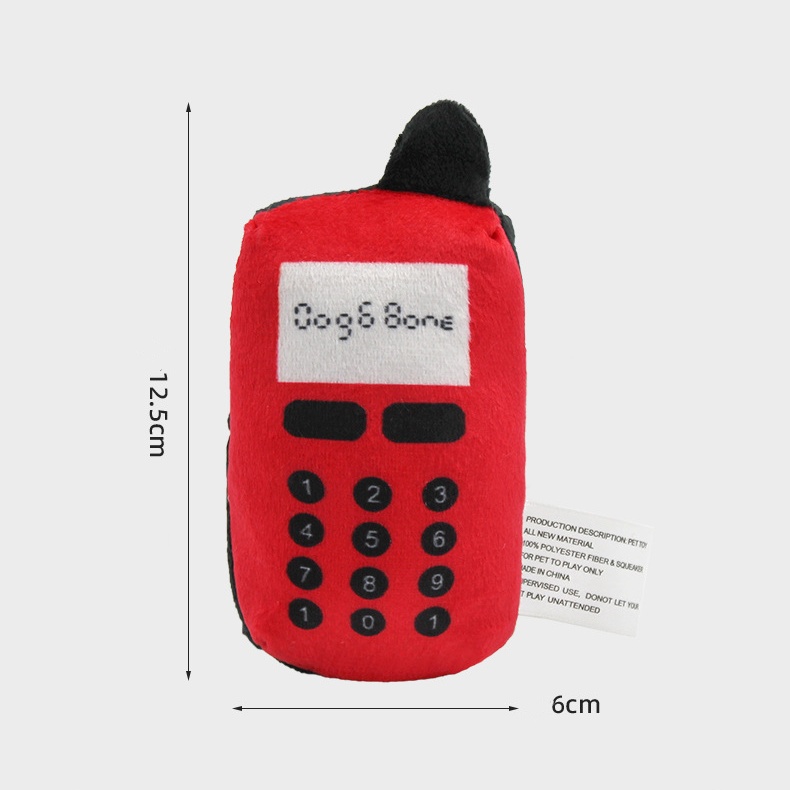 3 Pack Tough Dog Toys Stuffed Squeaky Dog Toys Mobile Phone Plush Dog Chew Toy,Satisfy Natural Chewing Instincts Puppy Toys for Small Medium Large Dog