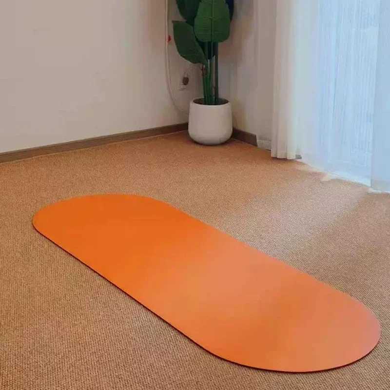 New colored Pilates mat 5mm anti slip laser curved arch PU rubber yoga matXJ250419