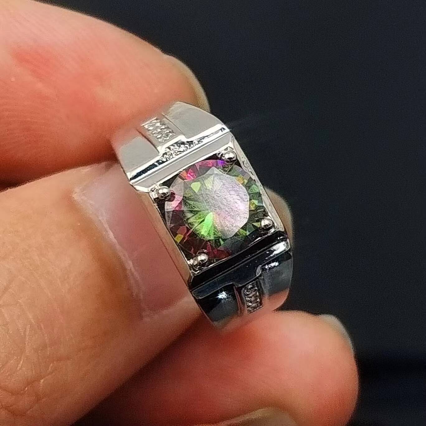 Slivers Moissanite Men Rings Jewellery 3ct Vvs1 d Color Moissanite Diamonds Romantic Wedding Rings