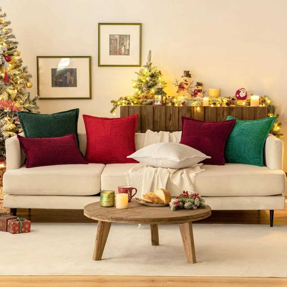 2-pack Christmas cases suitable for sofas beds and living rooms 16x16 inches Bohemian style decorative sM251119