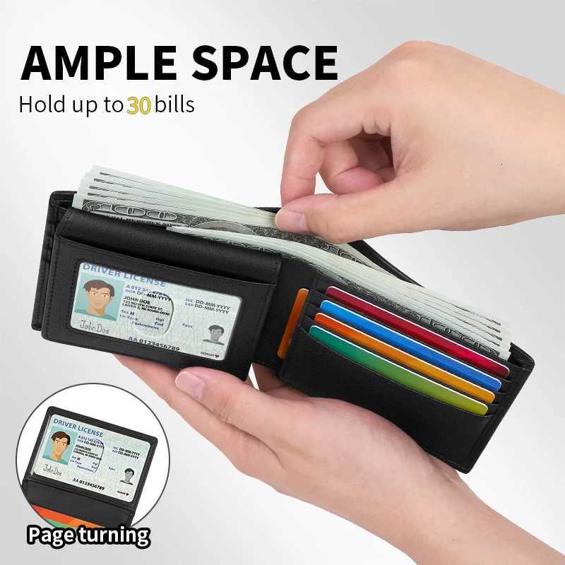 Mens Wallet 2025 New Arrival Genuine Leather Large Capacity Zipper Wallet Card Holder Integrated Ultra-Thin WalletT251119