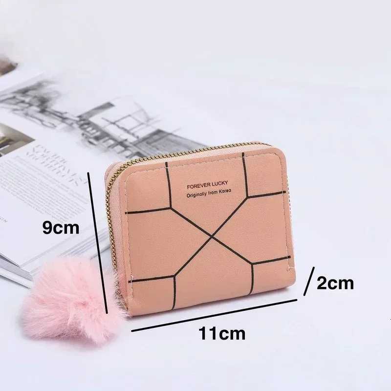 New Womens Wallet Short Simple Card Bag Wallet Summer Zipper PVC Material Card Clip Pendant Daily Collocation Small WalletT251119