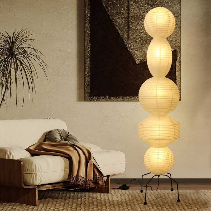 Noguchi Paper Floor Lamp Atmosphere Designer Rice Paper Bedroom Living Room Hotel Homestay Wabi-sabi Corner Floor Lamp M251119