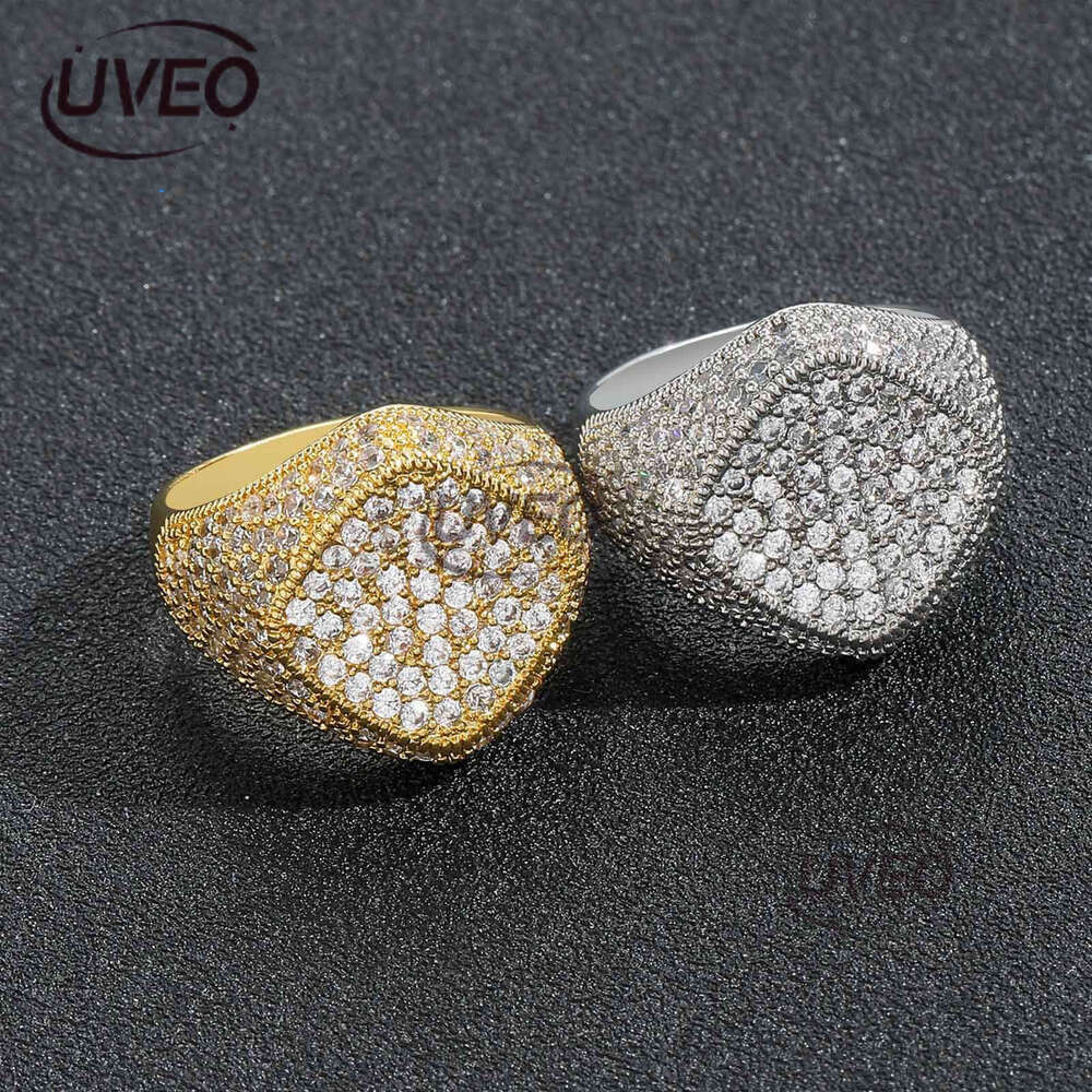 Luxury designer Hip-hop Rings Three rows of ice out VVS Moissanite rings, Hip-hop men's and women's rings with free shipping
