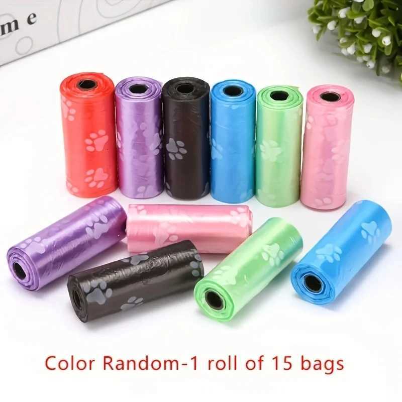 10Rolls Degradable Pet Dog Waste Poop Bag With Printing Doggy Bag Degradable Pet Waste Clean Poop Bag Dog Up Clean Bag Dispenser C2511195
