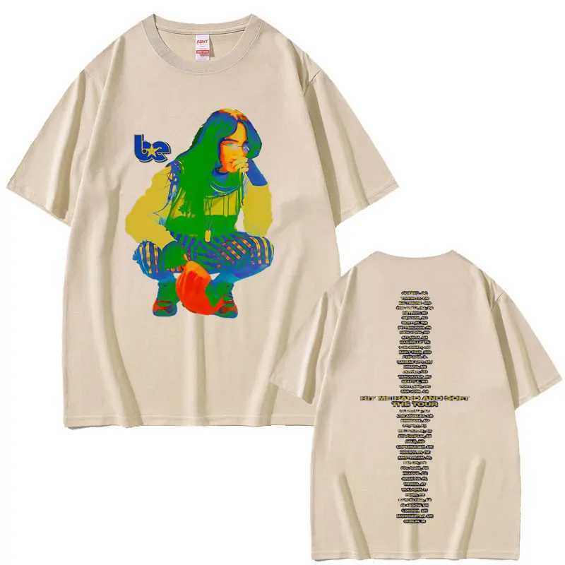 Hit Me Hard and Soft Tour Same Style Printed T-shirt Mens Fashion Pop Music T-shirt Retro Extra Large T-shirt Short SleeveXJ250418