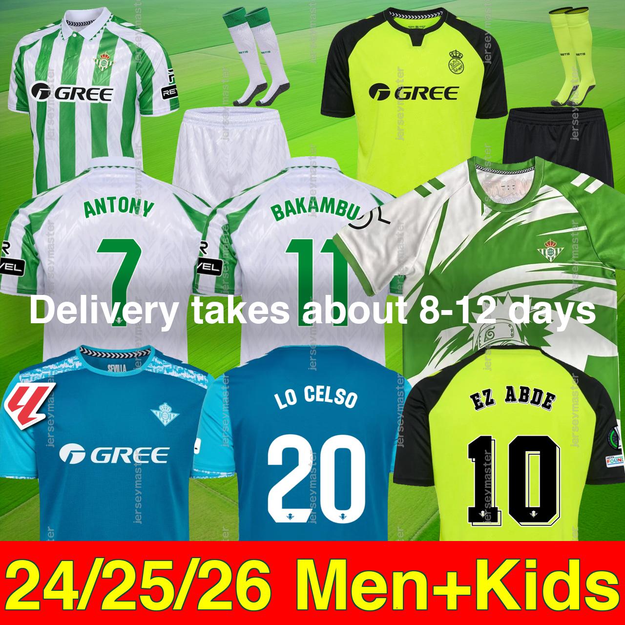 2025 2026 real betis Soccer Jerseys ANTONY 7 Camiseta de Futbol Men Kids equipacion betis football shirts camiseta Betis VITOR ROQUE HERNANDEZ ABDE special