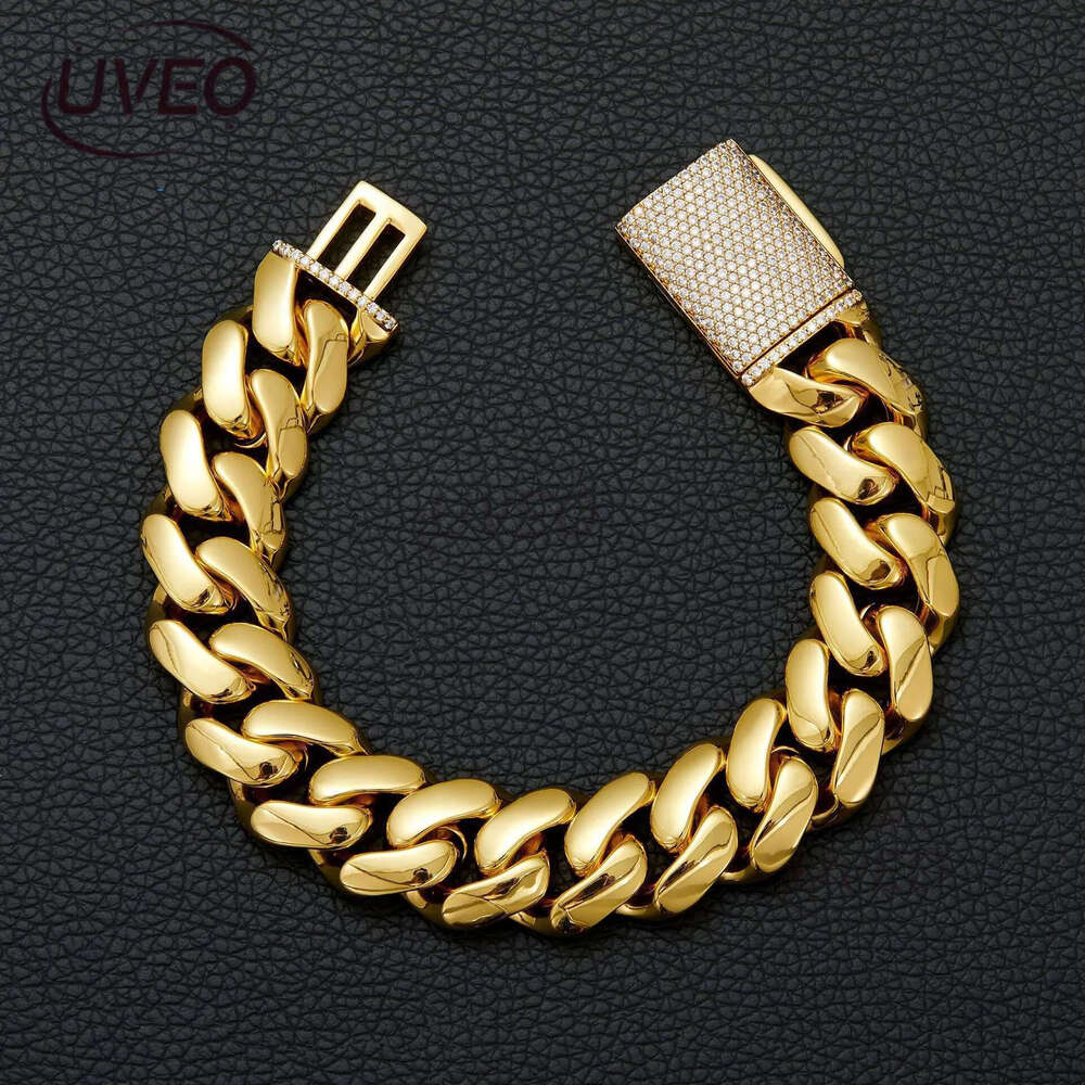 Cuban Chain Necklace for Men Gold Plated Hip Hop Jewelry Multiple Sizes Free Shipping