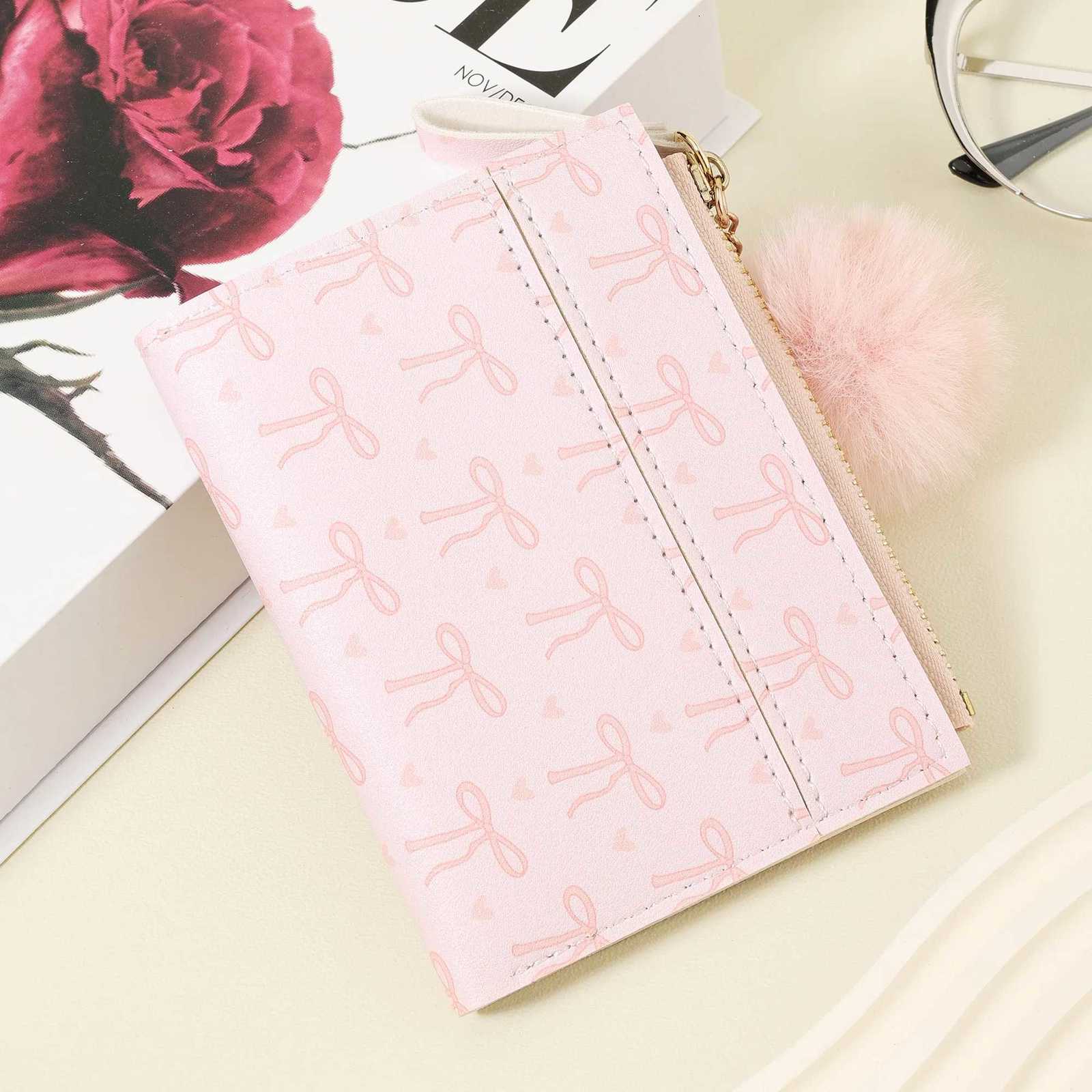 Fashion Features a Stylish Pom pom Accent Small Wallet Coin Pocket Small Wallet Womens Fashion Multi Card Slot Wallet and IdT251119