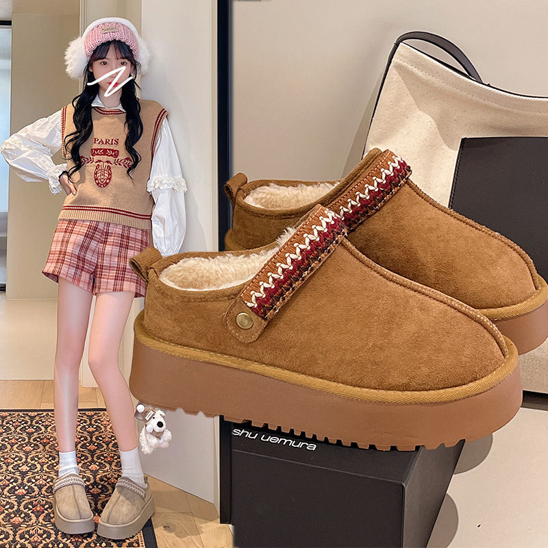 hot Free delivery cotton slippers Simple and comfortable casual plush cotton slippers practical and fashionable shoes