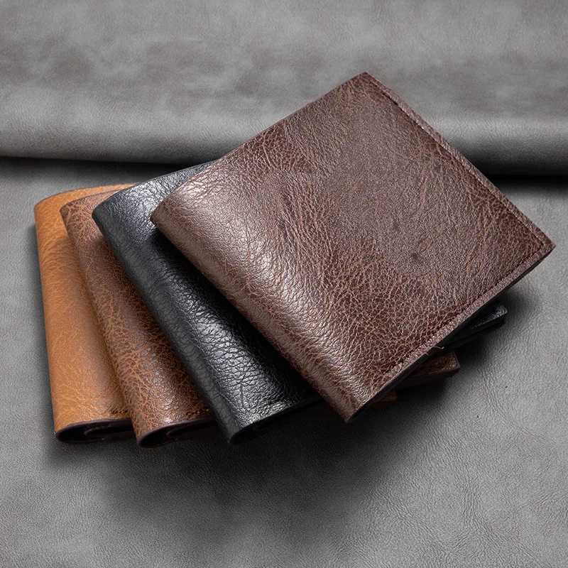 Mens Slim RFID Wallet - Compact Multi-Card Holder with Cash Coin Pocket Minimalist Front Pocket Money OrganizerT251119