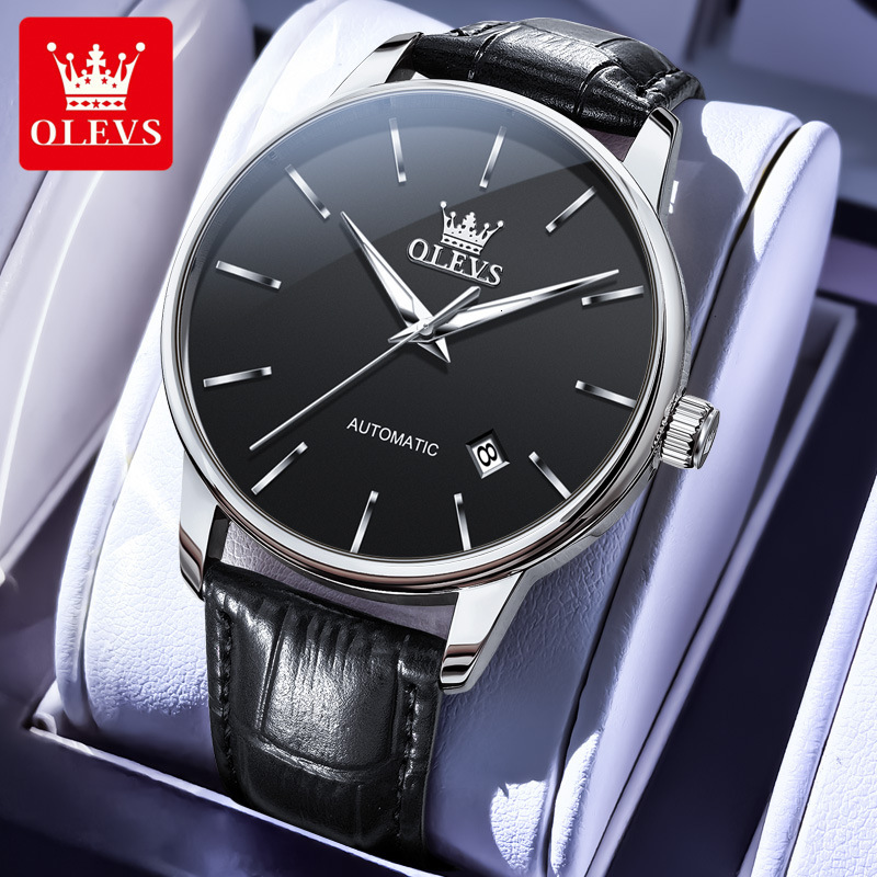 OLEVS Designer Men's Watches Fully Automatic Mechanical Watches Business Luxury Gentleman's Simple Waterproof Watches Men's Watches Fre