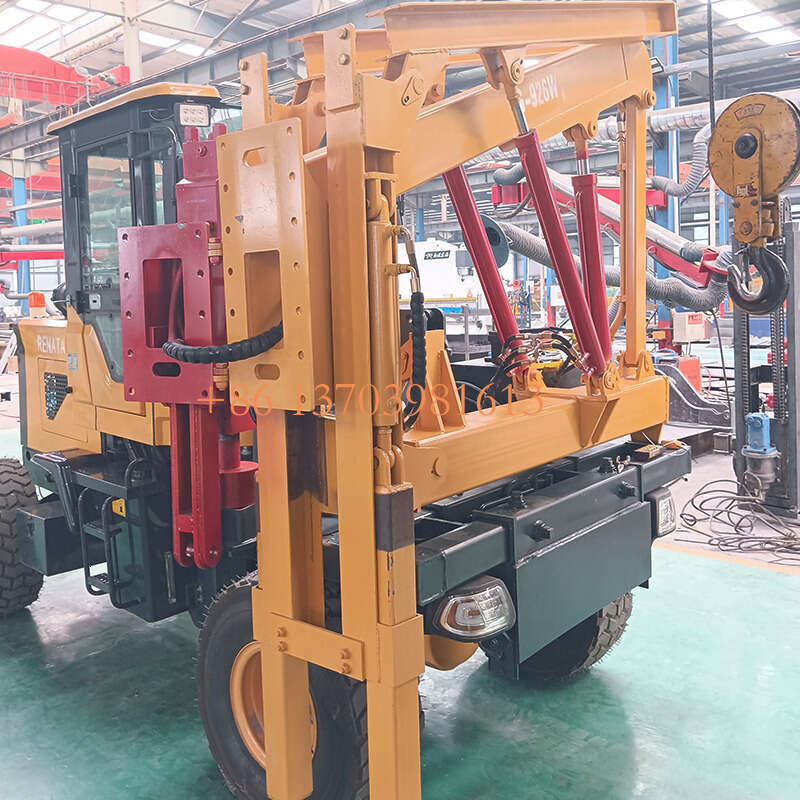 Robust Hydraulic Pile Driver for Highway Guardrail Installation