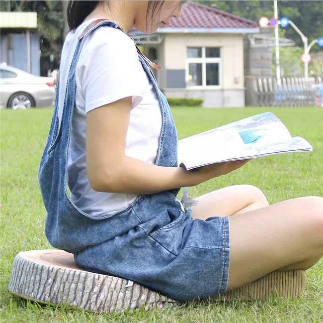 Stump Shaped Decorative s Home Car Decor Cute Round Woods Grain Soft Plush Chair Seat Cushion M251119