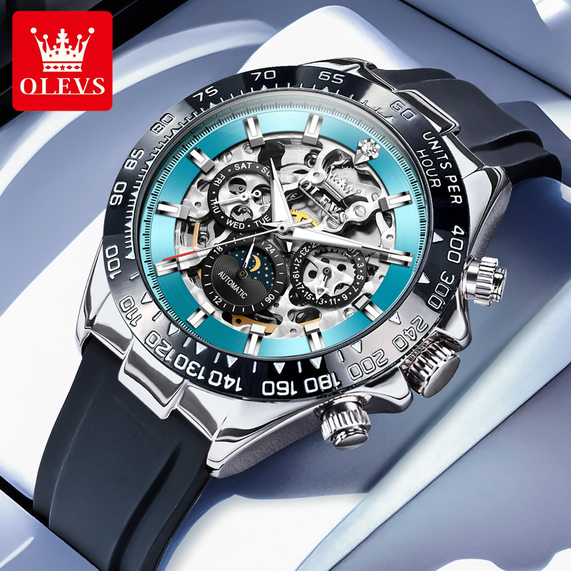 OLEVS Designer Men's Watches Luxury Outdoor Business Fashion Automatic Mechanical Watches Men's Multi-functional Watches Free Shipping Whole