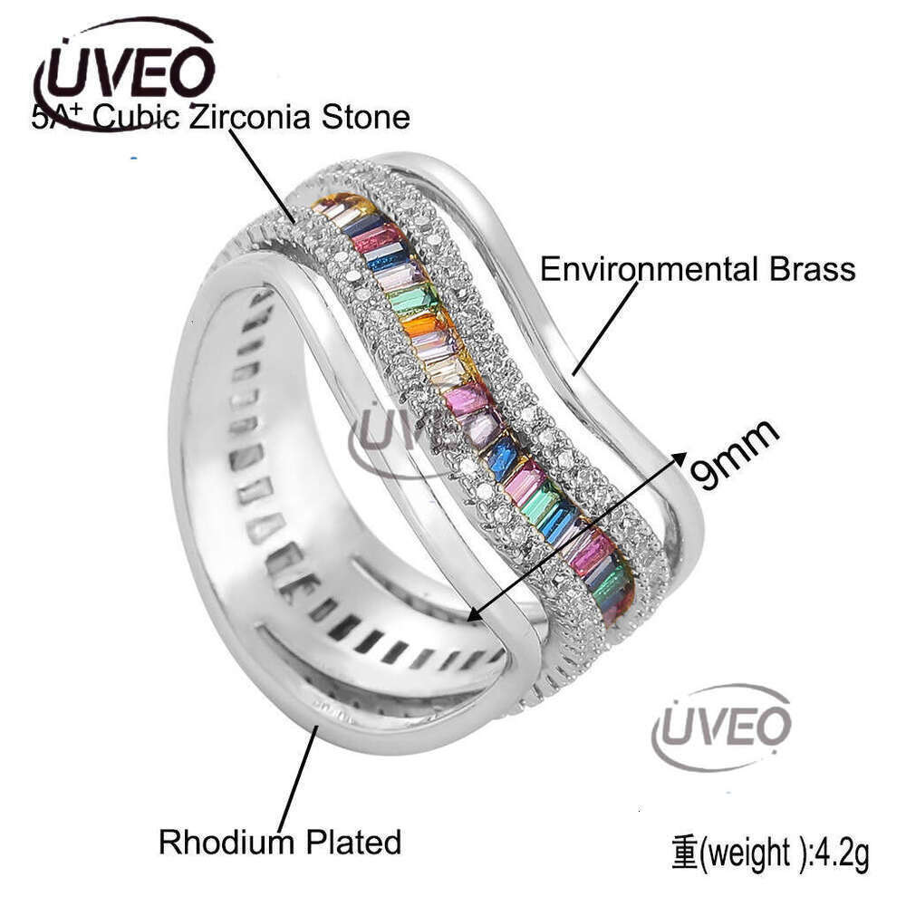 Luxury designer Hip Hop Men Women Irregular personality trend Ice out VVS Moissanite Real Gold plated color full diamond Hip Hop ring